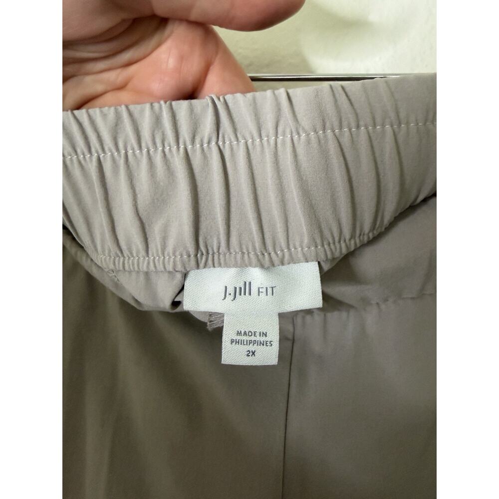 J. Jill Fit Grey Wide Leg Pants Women's Size 2X Athleisure Casual Chic - Picture 2 of 6